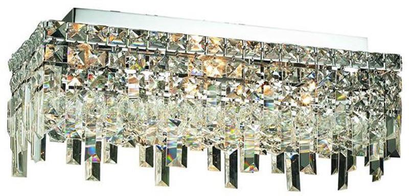 ZC121-V2035F20C/EC By Elegant Lighting - Maxim Collection Chrome Finish 4 Lights Flush Mount