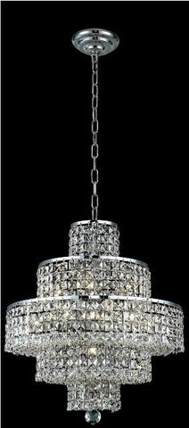 C121-2039D20C/RC By Elegant Lighting Maxim Collection 13 Light Chandeliers Chrome Finish