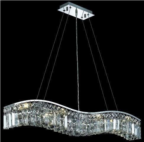 C121-2040D36C/RC By Elegant Lighting Contour Collection 8 Light Chandeliers Chrome Finish