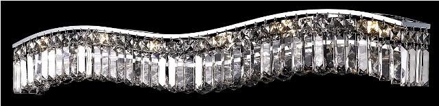 C121-2040W44C/RC By Elegant Lighting Contour Collection 10 Light Wall Sconces Chrome Finish