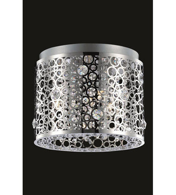 C121-2051F12C/RC By Elegant Lighting Soho Collection 2 Light Flush Mount Chrome Finish