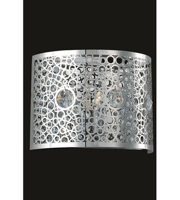 C121-2051W8C/RC By Elegant Lighting Soho Collection 1 Light Wall Sconce Chrome Finish