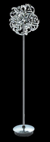 C121-2068FL15C/RC By Elegant Lighting Tiffany Collection 9 Light Floor Lamps Chrome Finish