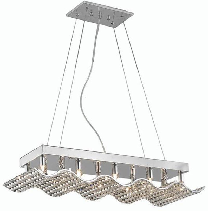 C121-2087D32C/EC By Elegant Lighting - Concept Collection Chrome Finish 10 Lights Dining Room