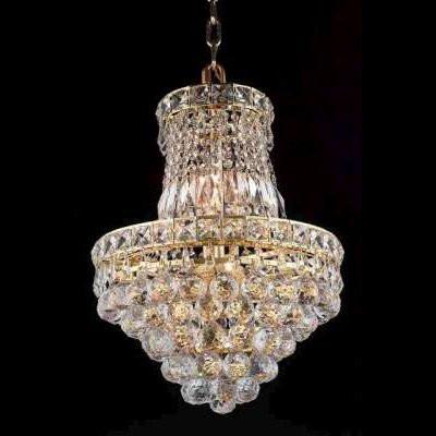 C121-2527D14G By Regency Lighting-Tranquil Collection Gold Finish 6 Lights Chandelier