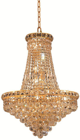 ZC121-2527D22G/EC By Regency Lighting - Tranquil Collection Gold Finish 22 Lights Dining Room