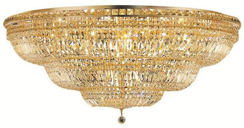 ZC121-V2528F48G/EC By Elegant Lighting - Tranquil Collection Gold Finish 33 Lights Flush Mount