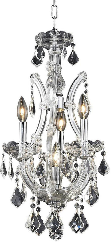 ZC121-2800D12C/EC By Regency Lighting - Maria Theresa Collection Chrome Finish 4 Lights Pendant Lamp