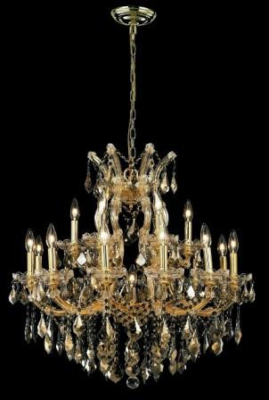 C121-2800D30G-GT By Regency Lighting-Maria Theresa Collection Gold Finish 19 Lights Chandelier