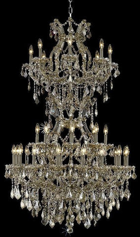 C121-2800D36SGT-GT/RC By Elegant Lighting Maria Theresa Collection 34 Light Chandeliers Golden Teak Finish