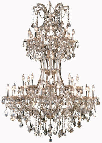 C121-2800D46GT-GT/RC By Elegant Lighting Maria Theresa Collection 36 Light Foyer/Hallway Golden Teak Finish