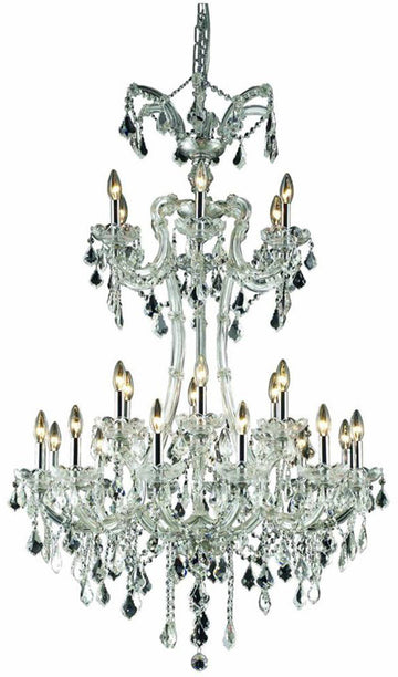 C121-2800G32C/RC By Elegant Lighting Maria Theresa Collection 24 Light Foyer/Hallway Chrome Finish