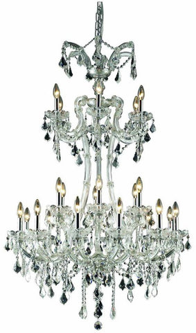 C121-2800G32C/EC By Elegant Lighting - Maria Theresa Collection Chrome Finish 24 Lights Foyer/Hallway