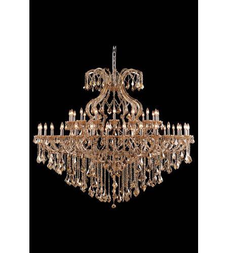 C121-2800G72GT-GT/RC By Elegant Lighting Maria Theresa Collection 49 Light Foyer/Hallway Golden Teak Finish