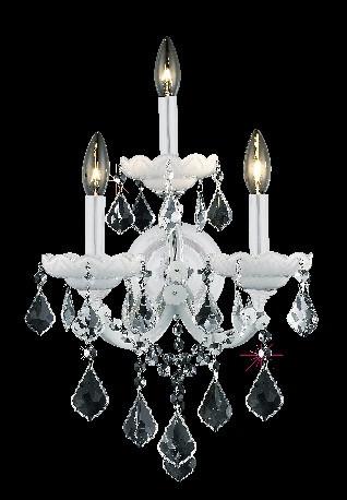 ZC121-2800W3WH/EC By Regency Lighting Maria Theresa Collection 3 Light Wall Sconces White Finish