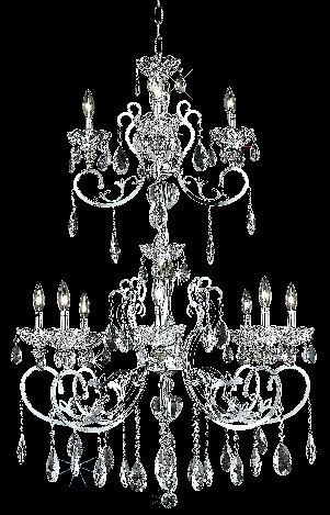 ZC121-2830G48C/EC By Regency Lighting Aria Collection 12 Light Chandeliers Chrome Finish