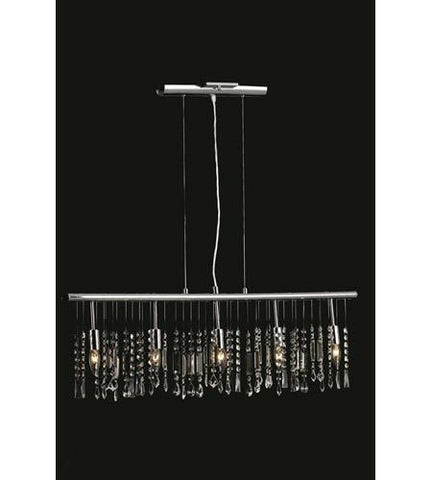 C121-3200D38C/RC By Elegant Lighting Harmony Collection 5 Light Pendent lamp Chrome Finish