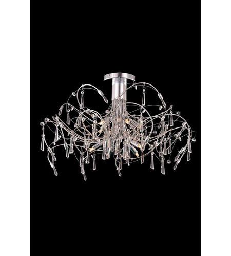 C121-3203F30C/RC By Elegant Lighting Galactic Collection 10 Light Ceiling lamp Chrome Finish