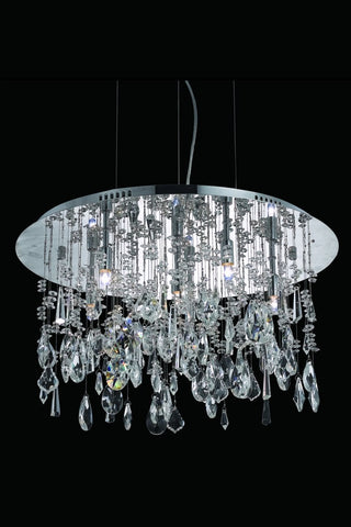 C121-5903D22C/RC By Elegant Lighting Mirage Collection 6 Light Chandeliers Chrome Finish