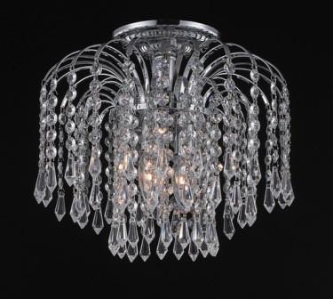 C121-6801F12C By Regency Lighting-Falls Collection Chrome Finish 3 Lights Chandelier