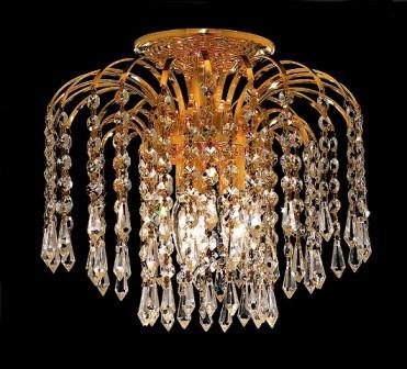 C121-6801F12G By Regency Lighting-Falls Collection Gold Finish 3 Lights Chandelier