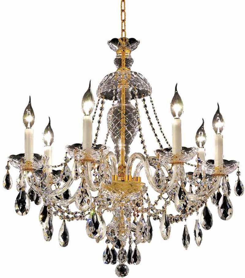 ZC121-7829D26G/EC By Regency Lighting - Alexandria Collection Gold Finish 7 Lights Dining Room