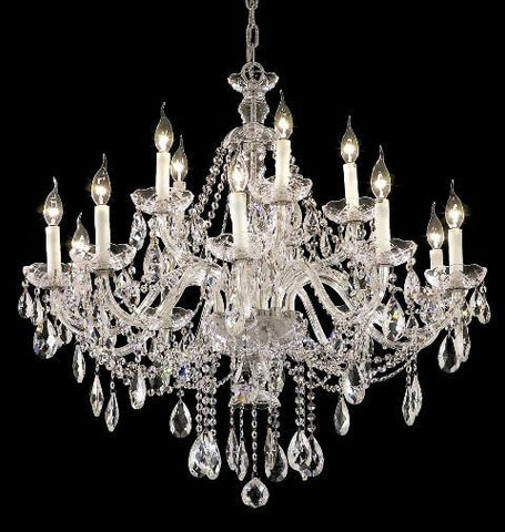 ZC121-7829G35C/EC By Regency Lighting Alexandria Collection 15 Light Chandeliers Chrome Finish