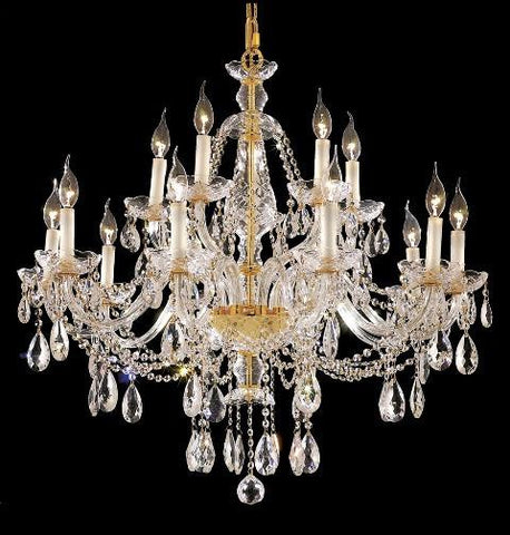 ZC121-7829G35G/EC By Regency Lighting Alexandria Collection 15 Light Chandeliers Gold Finish