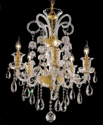 C121-7832D25G By Regency Lighting-Elizabeth Collection Gold Finish 5 Lights Chandelier