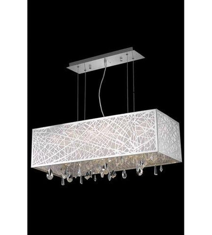 C121-7901D29C/RC By Elegant Lighting Mirage Collection 5 Light Dining Room Chrome Finish