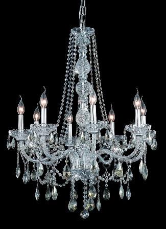 C121-7958D28C-GT By Regency Lighting-Verona Collection Chrome Finish 8 Lights Chandelier