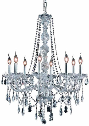 ZC121-7958D28C/EC By Regency Lighting - Verona Collection Chrome Finish 8 Lights Dining Room