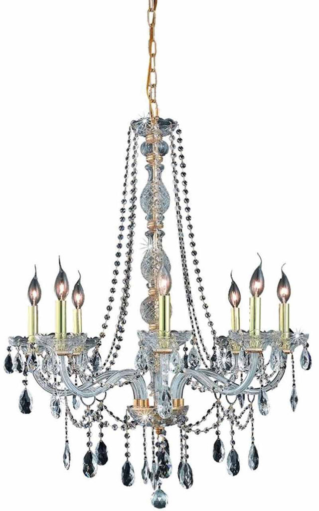 ZC121-7958D28G/EC By Regency Lighting - Verona Collection Gold Finish 8 Lights Dining Room