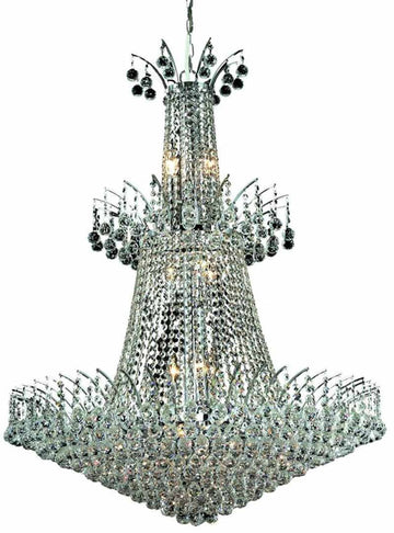ZC121-V8031G32C/EC By Elegant Lighting - Victoria Collection Chrome Finish 18 Lights Foyer/Hallway