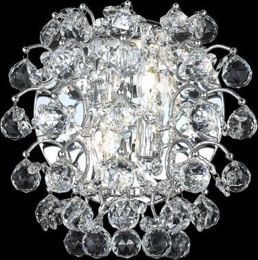 C121-8064W10C/RC By Elegant Lighting St. Ives Collection 2 Lights Chandelier Chrome Finish