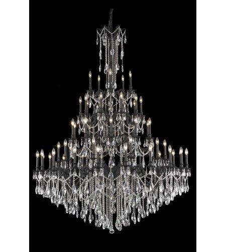 C121-8255G64DB/RC By Elegant Lighting Rosalia Collection 55 Light Foyer/Hallway Dark Bronze Finish