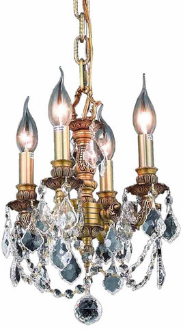 ZC121-9104D10FG/EC By Regency Lighting - Lillie Collection French Gold Finish 4 Lights Pendant Lamp