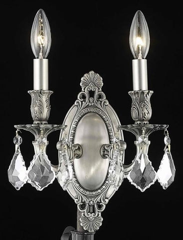 ZC121-9202W9PW/EC By Regency Lighting Rosalia Collection 2 Light Wall Sconces Pewter Finish