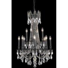 C121-9212D24DB-GT/RC By Elegant Lighting Rosalia Collection 12 Lights Chandelier Dark Bronze Finish