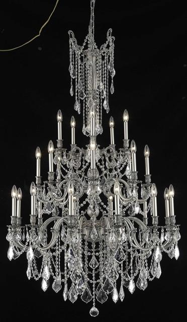 ZC121-9225G38PW/EC By Regency Lighting Rosalia Collection 25 Light Chandeliers Pewter Finish