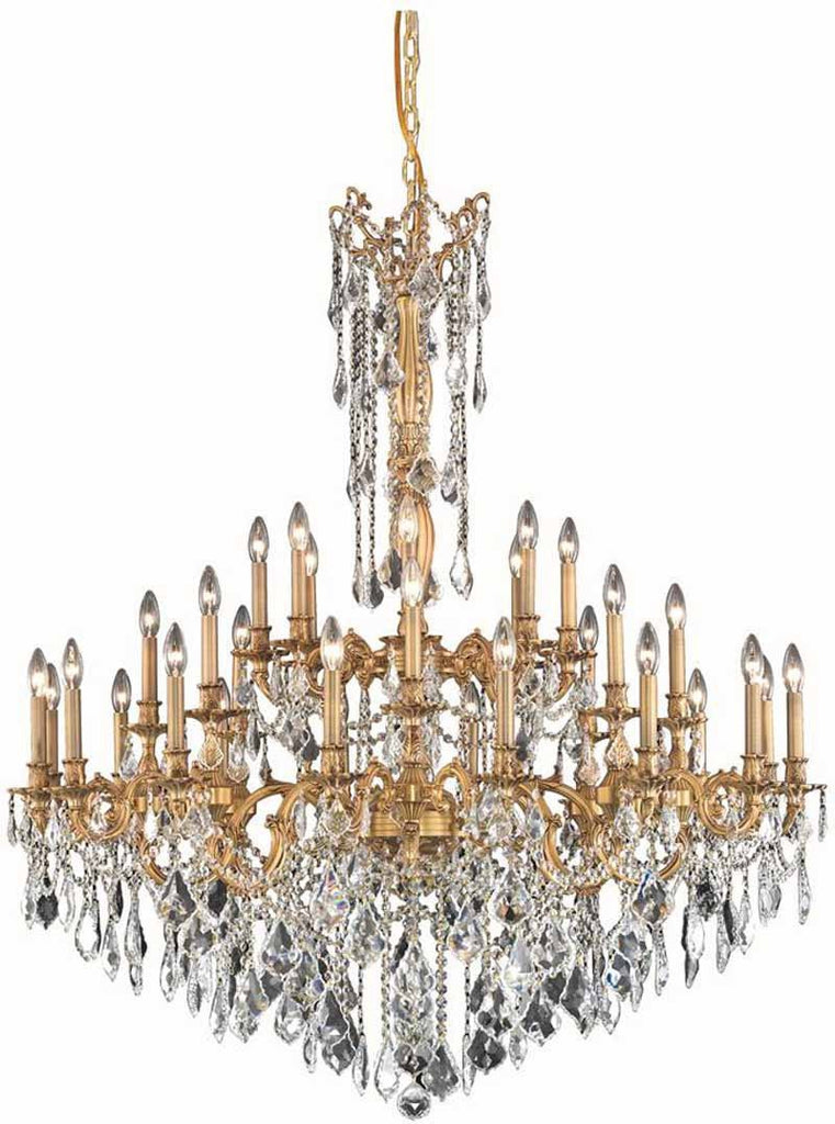 C121-9232G48FG/RC By Elegant Lighting Rosalia Collection 32 Light Foyer/Hallway French Gold Finish