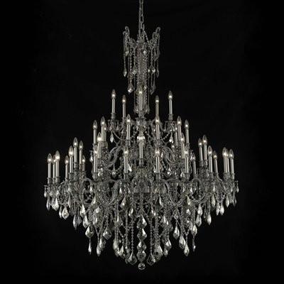 C121-9245G54DB-GT/RC By Elegant Lighting Rosalia Collection 45 Lights Chandelier Dark Bronze Finish