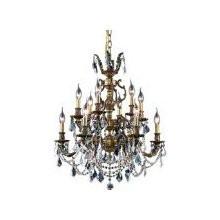 C121-9412D24AB/RC By Elegant Lighting Marseille Collection 12 Lights Chandelier Antique Bronze Finish