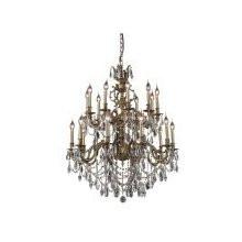 C121-9420G36AB/RC By Elegant Lighting Marseille Collection 20 Lights Chandelier Antique Bronze Finish