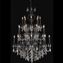 C121-9524G38DB/RC By Elegant Lighting Marseille Collection 24 Lights Chandelier Dark Bronze Finish