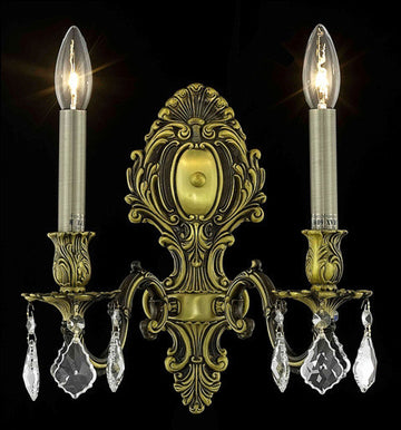 ZC121-9602W10AB/EC By Regency Lighting Monarch Collection 2 Light Wall Sconces Antique Bronze Finish
