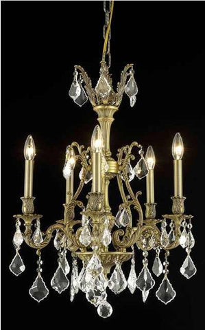 ZC121-9605D21FG/EC By Regency Lighting Monarch Collection 5 Light Chandeliers French Gold Finish