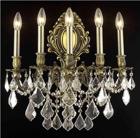 ZC121-9605W21AB/EC By Regency Lighting Monarch Collection 5 Light Wall Sconces Antique Bronze Finish