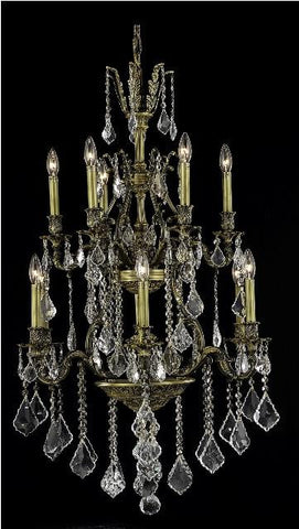 ZC121-9612D27AB/EC By Regency Lighting Monarch Collection 12 Light Chandeliers Antique Bronze Finish