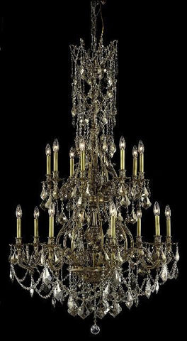 C121-9616G37FG-GT/RC By Elegant Lighting Monarch Collection 16 Light Chandeliers French Gold Finish